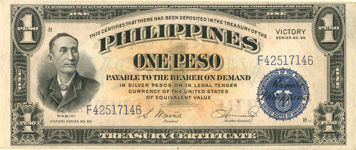 Philippines - 1 Peso - P-117 - 1949 dated Foreign Paper Money